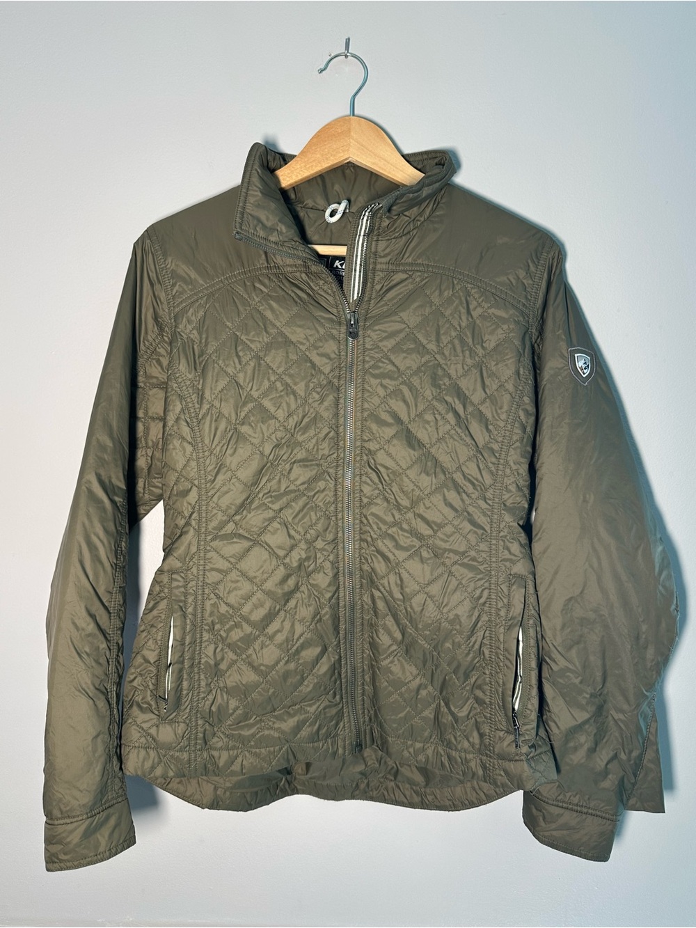 Kühl Projekt Olive Quilted Lightweight Puffer Jacket Medium
